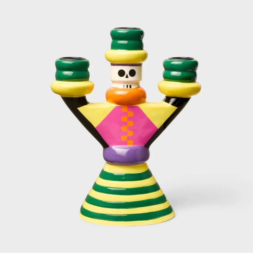 Target x Cecilia Ruiz 2025 Dia de Los Muertos 3 pillar ceramic candle holder